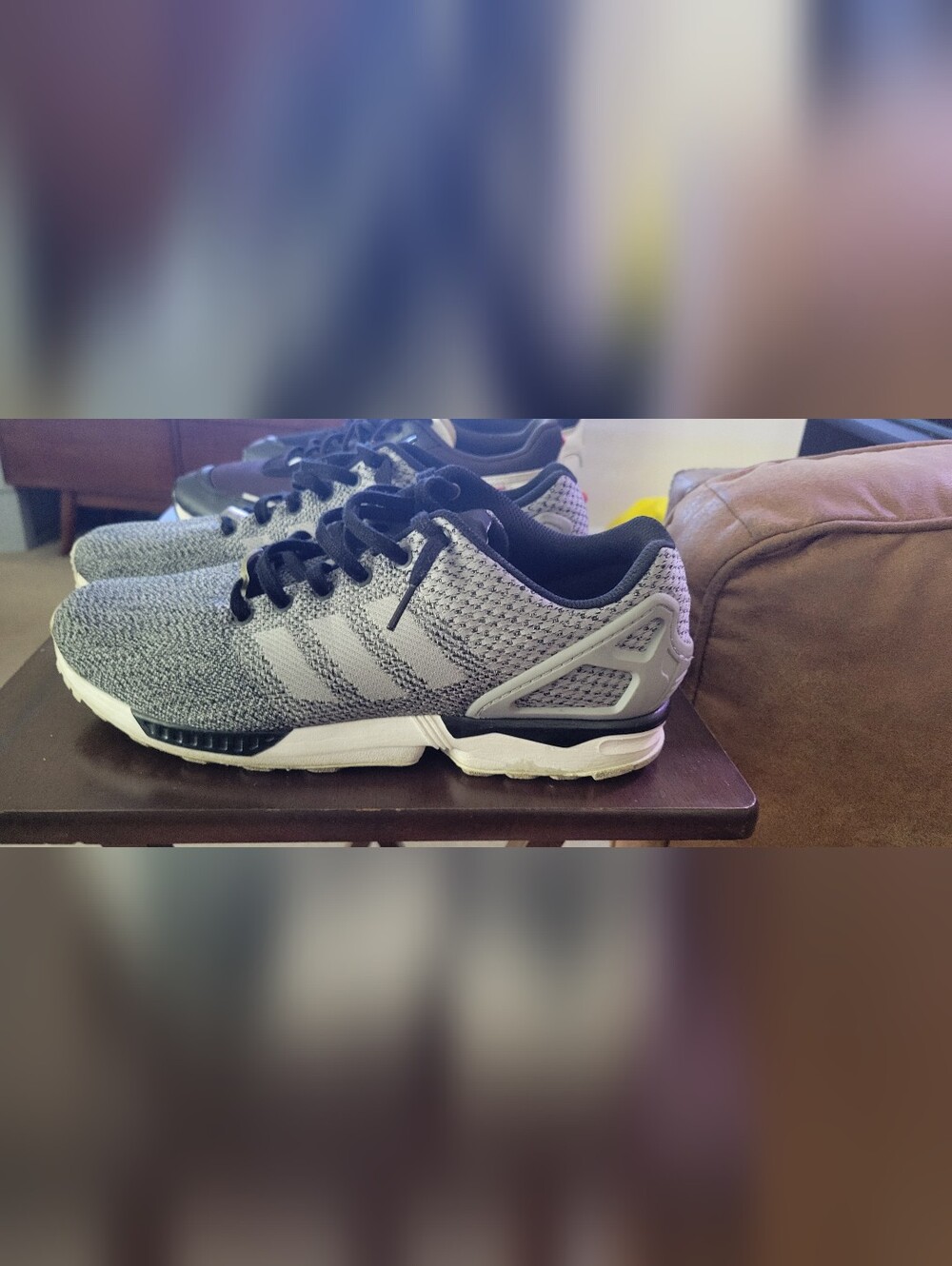 adidas Black and Gray Knit Trainer